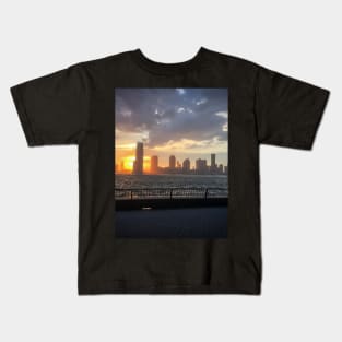 Sunset at Battery Park City, Manhattan Kids T-Shirt